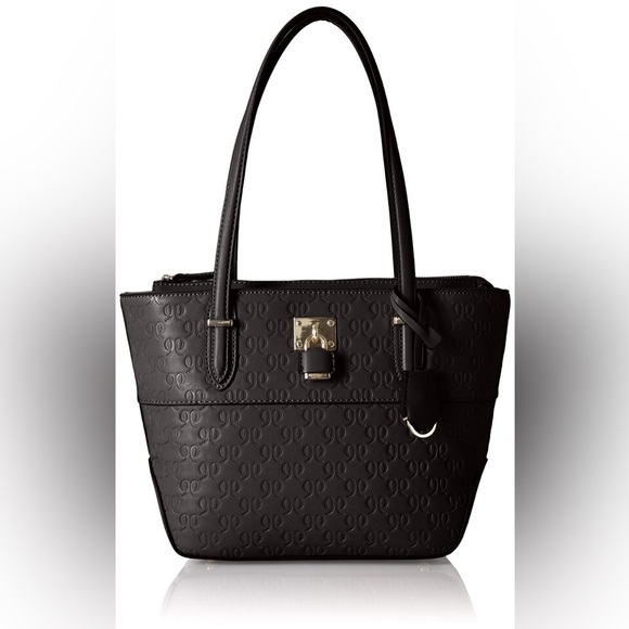 Nine West Women’s Black Structured Tote with Embossed Design - Picture 1 of 10